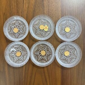 Nachtmann Bleikristall 24% Lead Crystal Coasters Set of 6 Germany Made Vintage